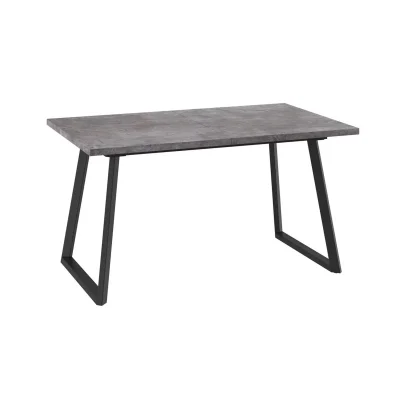 Стол LOFT-140, раздвижной 140(180)х85, Дымчатая керамика/Чёрный фотография