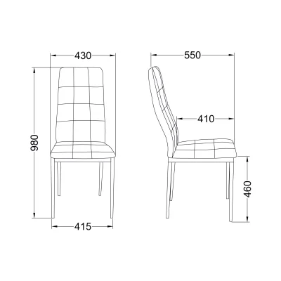 Стул SKY, темно-серая ткань Seattle 007/хром_4