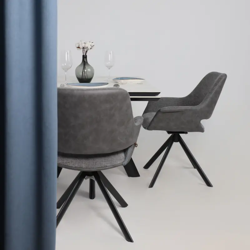 Стул OFFY-R 360, g22 GRAPHITE шенилл LUX - Graphite замша LUX\черный_preview_3