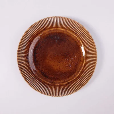 Блюдо AURORA, фарфор, каштановый, d25.5*3см_17