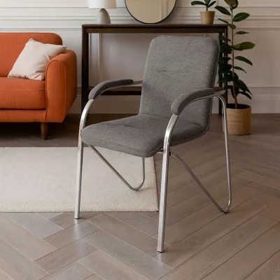 Кресло SAMBA AKS-1, Leto 68 темно-серая ткань, мягкие подлокотники_2