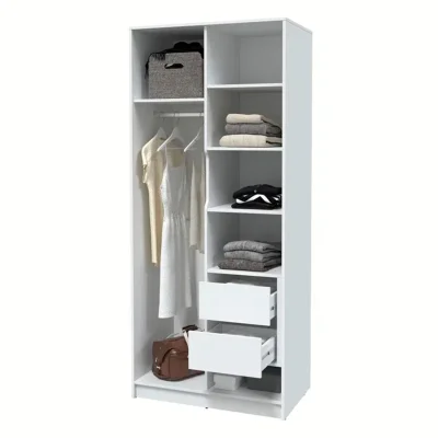 Шкаф КОНЦЕПТ КТ-Ш2, к.Белый/ф.Белый  (В2128хШ918хГ547мм)_4