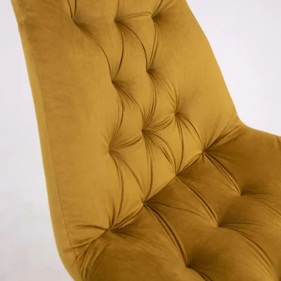 Стул AV 435, полубарный, горчичный бархат/черный_7