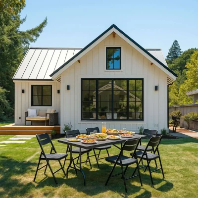 Стол складной Table AKS тип 5, темно-серый (152х70х74)_4