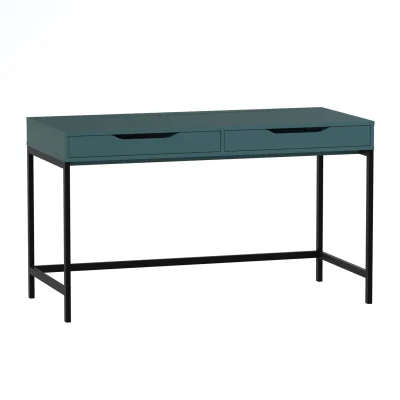 Стол письменный Ингар Д132  132х58х76, серо-бирюзовый/черный_1