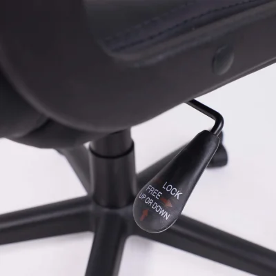 Кресло рабочее, поворотное LEONIDAS, пластик,кож.зам (чёрный)_11