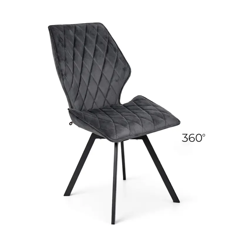 Стул Rafael M-R 360, d10 HEMATITE LUX\черный фотография