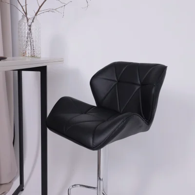 Кресло BERLIN, экокожа, черный/хром_9