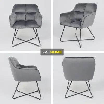 Кресло FLORIDA, темно-серый велюр HCJ-40/черный_3