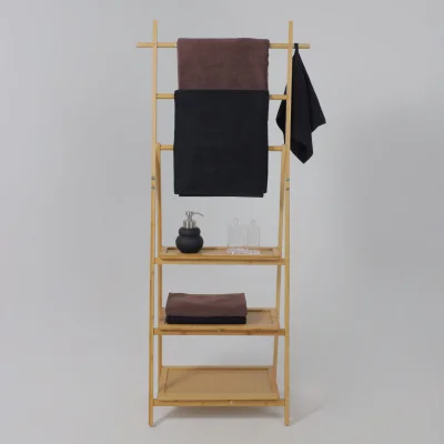 Набор полотенец махровых TANUKI, 2 шт (50*90см+70*140см), черный, 19-0303_14