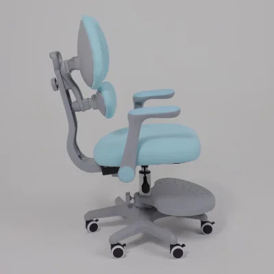 Кресло поворотное LEO, ткань, голубой_12