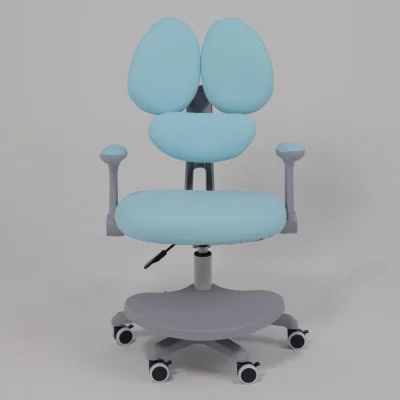 Кресло поворотное LEO, ткань, голубой_10