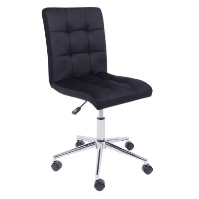 Кресло Роза квадрат, Velutto 34 черный/хром фотография