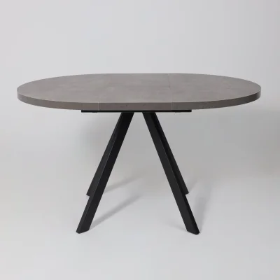 Стол RONDO М-100, круглый раздвижной 100(135), ДЫМЧАТАЯ КЕРАМИКА/Черный_28