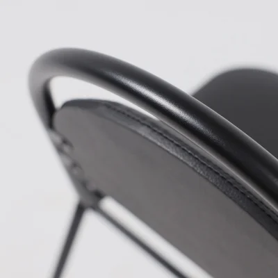 Стул на раме SEVEN BLACK V-4, кожзам, черный_2