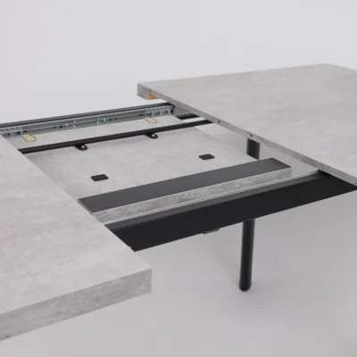 Стол LEON LUX RADIAL-180, раздвижной 180(240)х95, Серый сланец/Чёрный_13