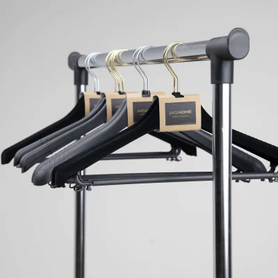 Набор вешалок В201, черный/серебро, 4 шт_2