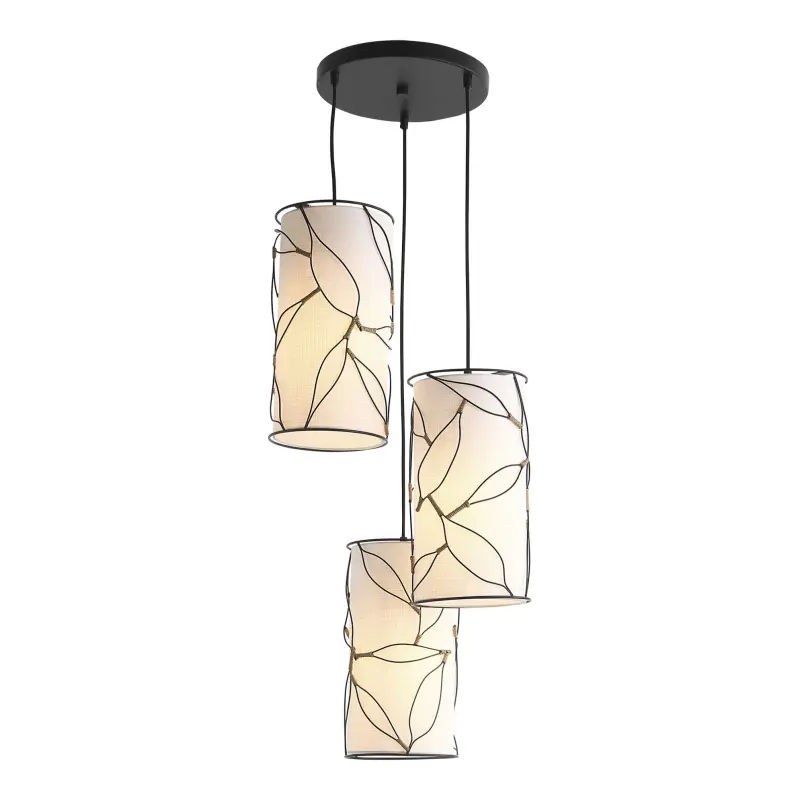 Светильник подвесной ST-Luce Черный/Бежевый E27 3*60W ROOT фотография