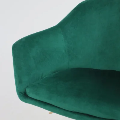 Стул DUBAI, поворотный, (зеленый велюр/золото)_12