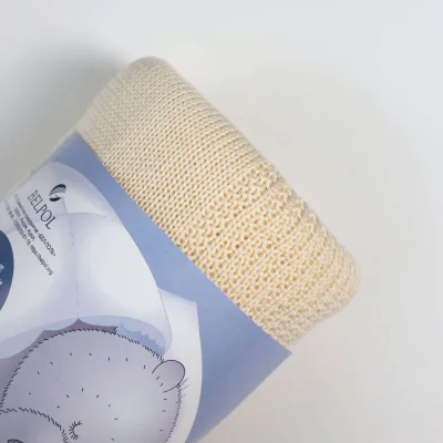 Плед  детский вязаный"BUNNY"110*140 см, цв.лен_3