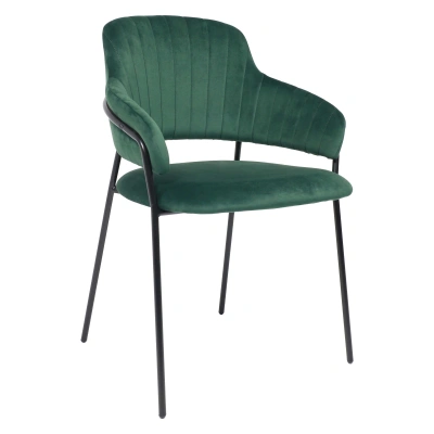 Стул AV 448, темно-зеленый бархат/черный фотография