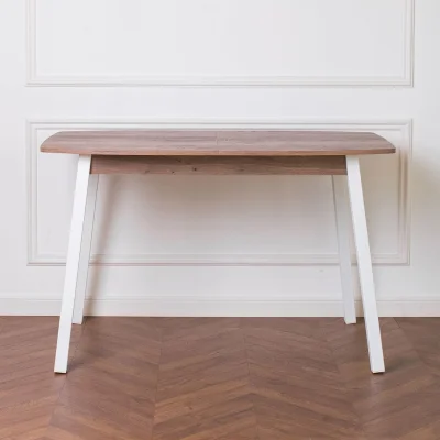 Стол ЛИОН раздвижной, 120(152)*70, Дуб/Белый_6