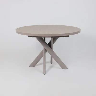 Стол RONALDO-120, круглый раздвижной 120(160), БЕЖЕВЫЙ КАМЕНЬ-HPL/Капучино_13