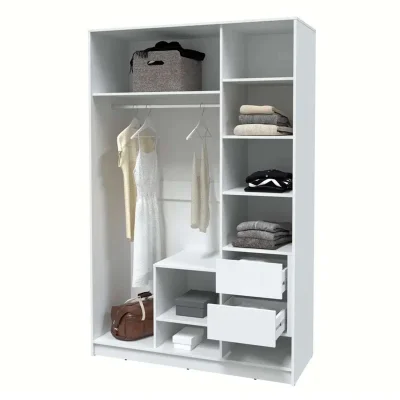 Шкаф КОНЦЕПТ Тренд КТ-Ш3(з), к.Белый/ф.Луна  (В2128хШ1360хГ547мм)_3