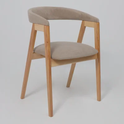 Кресло ЛОНДОН, песочный микровелюр D Simple 05/светлый бук_12