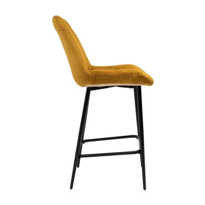 Стул AV 435, полубарный, горчичный бархат/черный_2