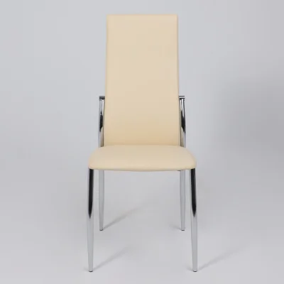 Стул DENVER, экокожа, бежевый TP12/хром_4