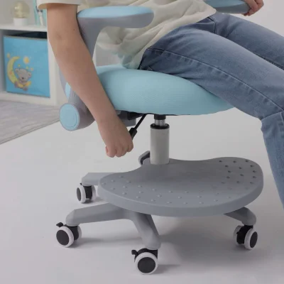 Кресло поворотное LEO, ткань, голубой_6