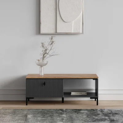 Н.м. "SAN GIMIGNANO" стол журнальный LAW1S, к.Антрацитовый+Дуб нокс/ф.Антрацитовый+Готика_3