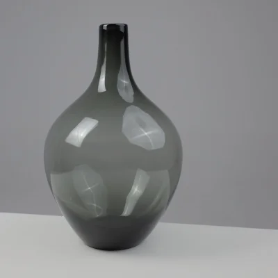 Ваза стеклянная EMBER, дымчатый,25*39.5см_5