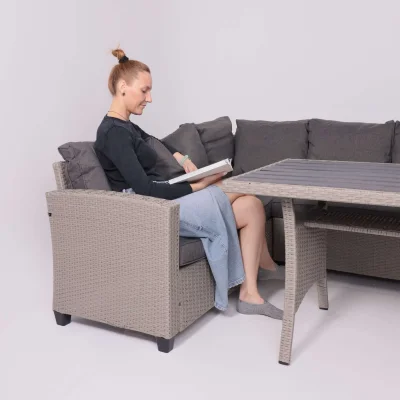 Комплект садовой мебели ROSEWOOD (диван 2шт, стол 1шт), серый_11