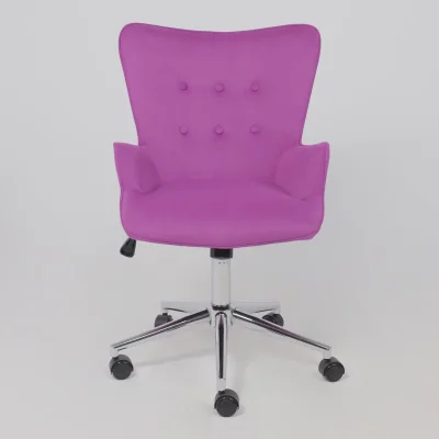 Кресло поворотное BELLA chrome, Velluto 41, велюр/фиолетовый_10