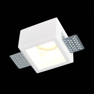 Св-к встр. из гипса Белый GU10 1*50W  IP20 L80xW80xH52 180-240V Без ламп Встраиваемые светильники фотография