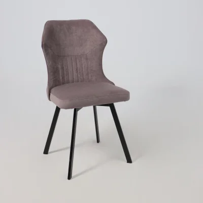 Кресло поворотное КАВРУС U-R, Nessi Dove 05, серо-коричневый велюр/черный_15