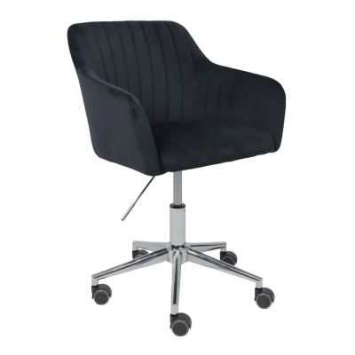 Кресло SARK, поворотное, черный велюр HCJ-50/хром_1
