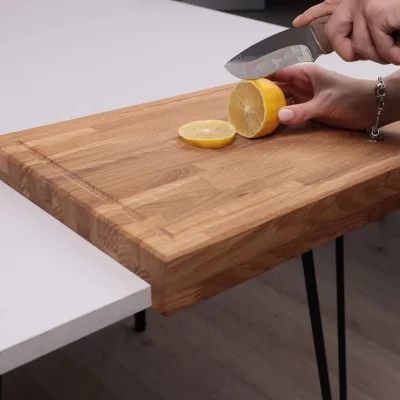 Доска разделочная с упором ДР14-Д, 40*30*2см, дуб_4