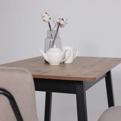 Стол TIRK RADIAL-94, раздвижной 94(126)х64, Дуб Веллингтон/Чёрный_5