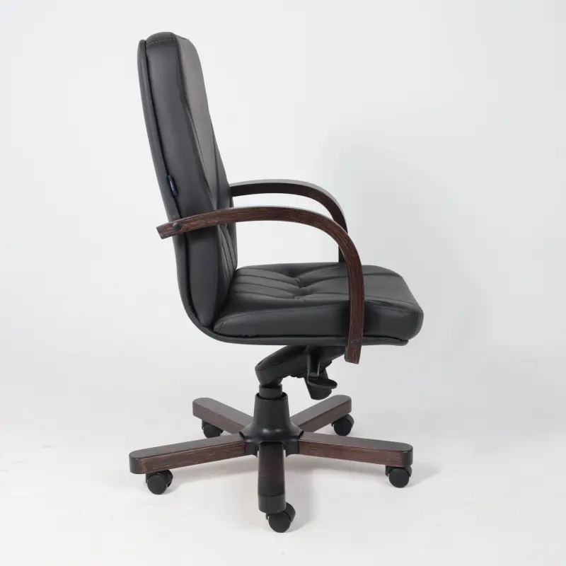 Кресло Менеджер экстра (орех темный) кожа (черная) мультиблок_preview_4