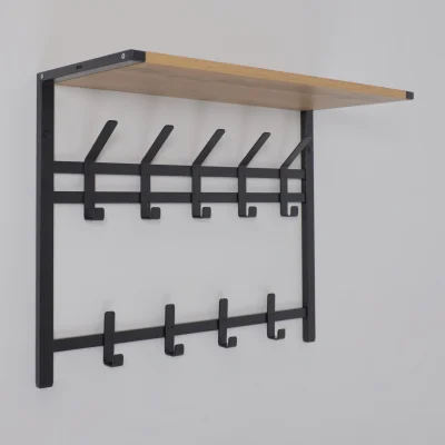 Вешалка с полкой 2-х ярусная ТОРОНТО 22Д, (чёрный)_2