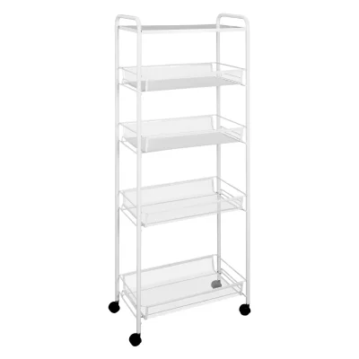 Этажерка Ладья 25 КС, колёсики+столешница, (белый) фотография