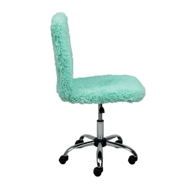 Кресло поворотное FLUFFY, искусственный мех, мятный_8