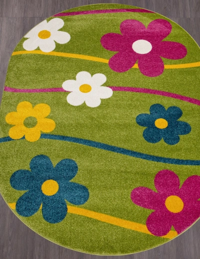 Ковер RIO 1021 - GREEN - Овал 1.2 на 1.8 фотография