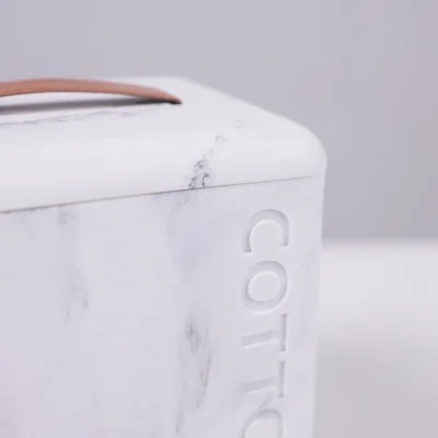 Контейнер декоративный NOVA, белый мрамор_3