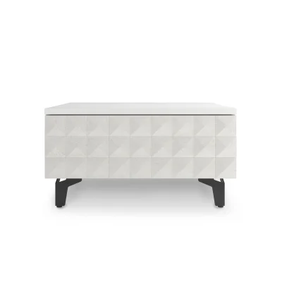 Стол-консоль SHTABE SIMPLE 7001 эко, Травертин-Белый-Черный_2