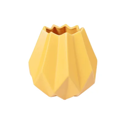 Ваза керамическая SHERY, желтый, 13*13см фотография