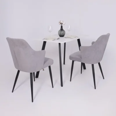 Стол SOLO 102*67, Белый структурный/черный_4